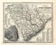 South Carolina 1833 Railroad and Transport Map 17x21, South Carolina 1833 Railroad and Transport Map